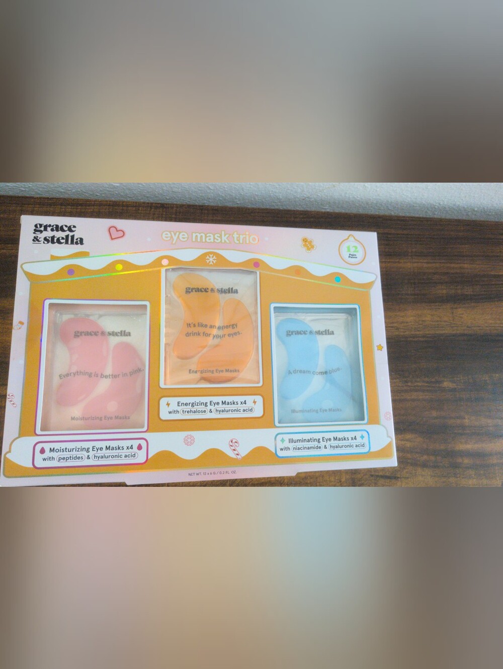 grace & stella Eye Mask Trio - 12 Pairs Gift Set